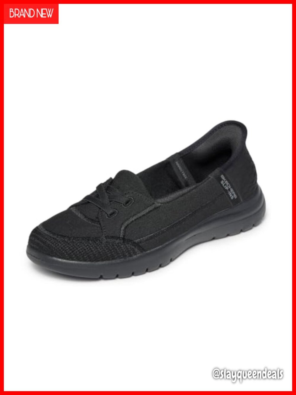 Slip-On Walking Shoes with Air-Cooled Memory Foam & Bungee Laces
